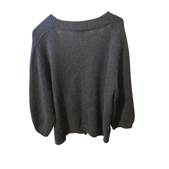 CAbi Cardigan Sweater Dark Gray Snap Front S Womens Warm Beaded Front Art Deco - Picture 6 of 6